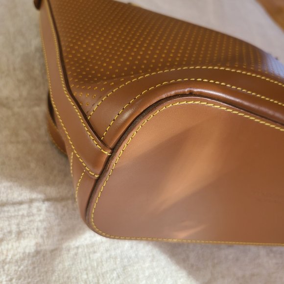 Dooney and Bourke Genuine Leather Tan Shoulder Bag - Picture 6 of 13